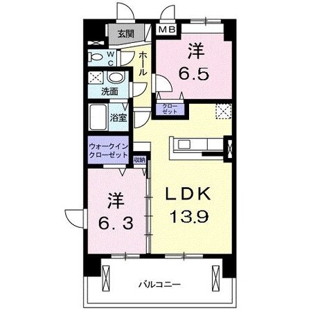 天瀬ハイマートの物件間取画像